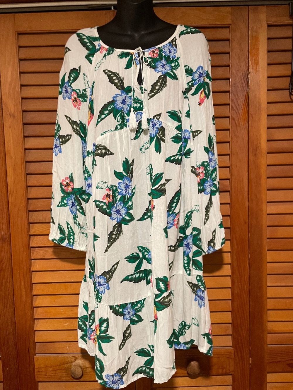 Lovely white and bright floral sundress/coverup